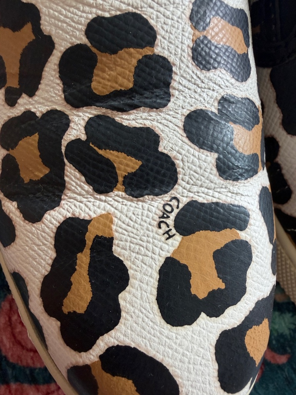 Coach White Leopard Print Slip-On Sneakers - Picture 2 of 13